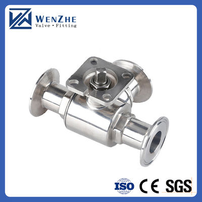 Εγχειρίδιο Υγιεινής Ατσάλι 304/316L Tri-Clamp 3 Way Ball Valve με υψηλή επένδυση