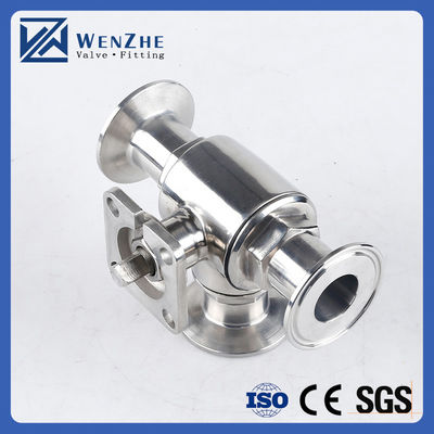 Εγχειρίδιο Υγιεινής Ατσάλι 304/316L Tri-Clamp 3 Way Ball Valve με υψηλή επένδυση