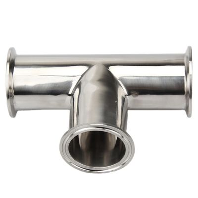 Γρήγορη εγκατάσταση SS304 316L Tri Clamp Equal Tee Pipe Fitting για σύνδεση βιομηχανίας τροφίμων