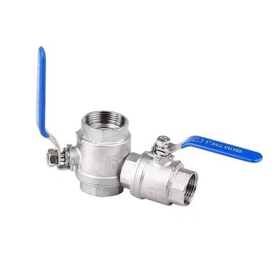 Προσαρμοσμένη βαλβίδα σφαίρας SS 304 3A DIN NPT BSPT BSPP Κώδικας κεφαλής κυλινδρικό ασήμι 2
