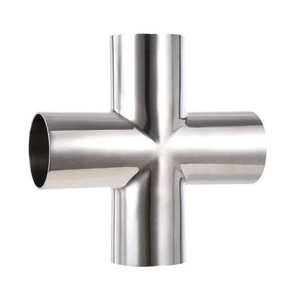 WZ ISO Standard Size 4 Way Elbow Pipe Fitting σε ανοξείδωτο χάλυβα 304/316 για υγιεινή