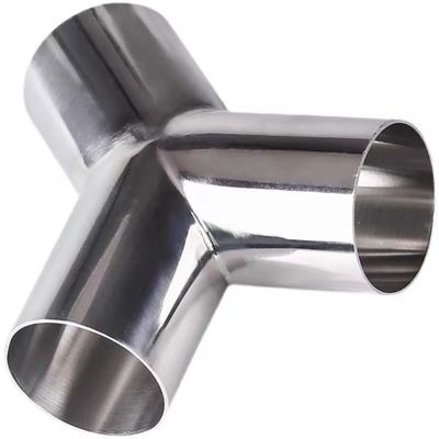 1/8"--4" Ασημένιο WZ DN50 SS304 316L Ατσάλι Ακατέργαστο Υγιεινό Υ τύπου Tee σωλήνα προσαρμογέα