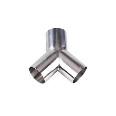 1/8"--4" Ασημένιο WZ DN50 SS304 316L Ατσάλι Ακατέργαστο Υγιεινό Υ τύπου Tee σωλήνα προσαρμογέα