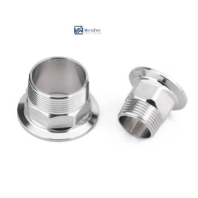 Υγιεινής ατσάλινου χάλυβα SS304/SS316L Tri Clamp Hex Nipple Thread Ferrule