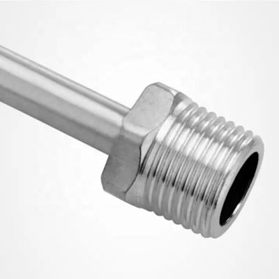 SS304 316 316L Στρογγυλό δαχτυλίδι 6000 PSI 1/2 NPT BSPT Στρογγυλό μετρητή πίεσης Snubber Siphon Tube